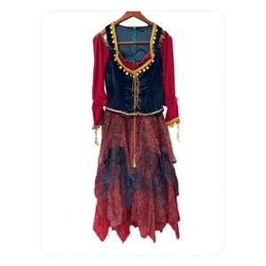 Dreamgirl Peasant Style Costume Handkerchief‎ skirt XL fits 160 to 180 lbs